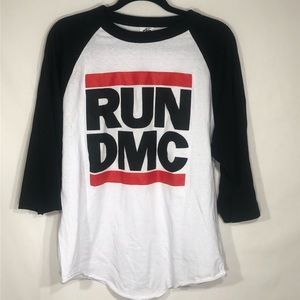 Run DMC Raglan Band T-Shirt- Sz Large